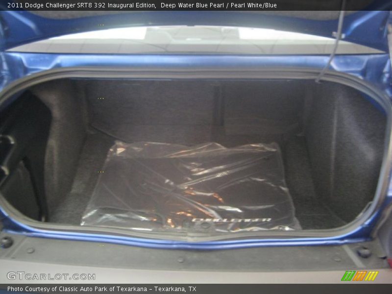 Deep Water Blue Pearl / Pearl White/Blue 2011 Dodge Challenger SRT8 392 Inaugural Edition