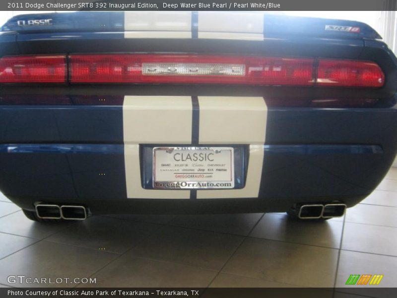 Deep Water Blue Pearl / Pearl White/Blue 2011 Dodge Challenger SRT8 392 Inaugural Edition