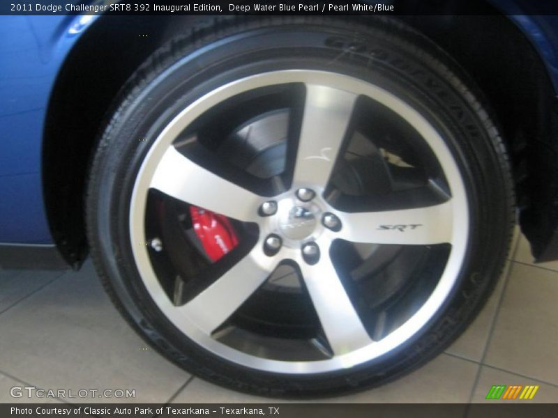 Deep Water Blue Pearl / Pearl White/Blue 2011 Dodge Challenger SRT8 392 Inaugural Edition