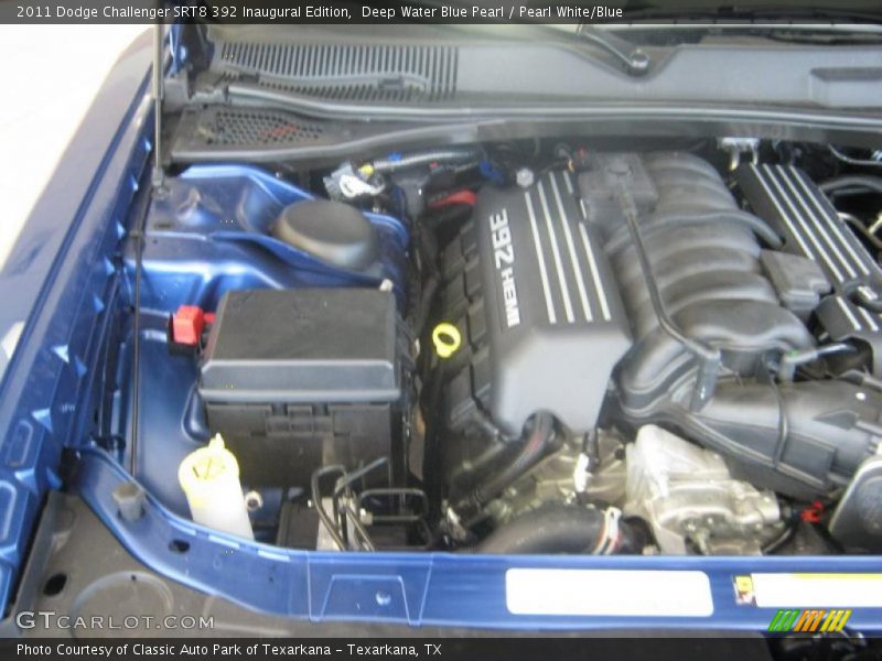 Deep Water Blue Pearl / Pearl White/Blue 2011 Dodge Challenger SRT8 392 Inaugural Edition