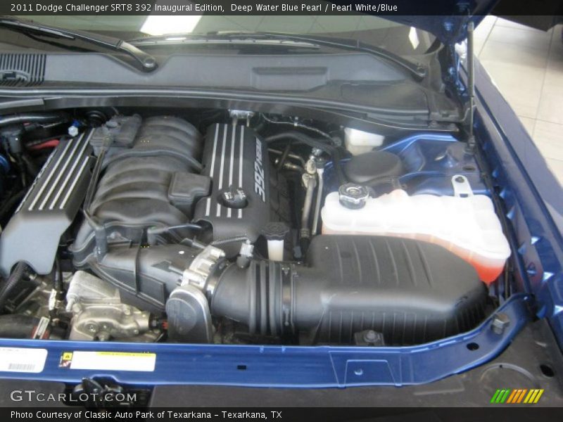 Deep Water Blue Pearl / Pearl White/Blue 2011 Dodge Challenger SRT8 392 Inaugural Edition