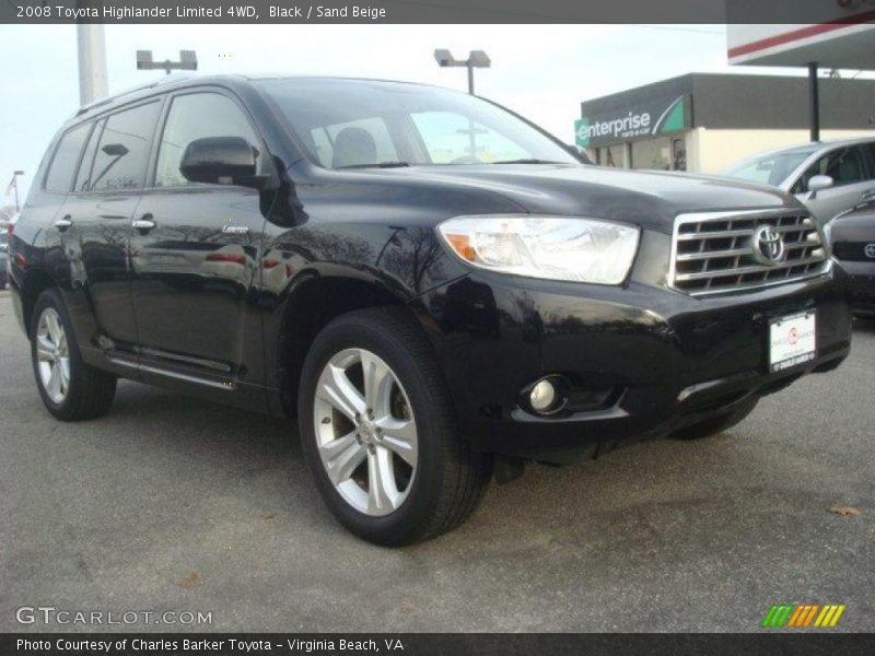 Black / Sand Beige 2008 Toyota Highlander Limited 4WD