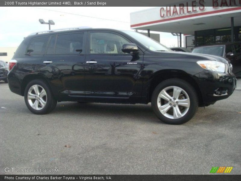 Black / Sand Beige 2008 Toyota Highlander Limited 4WD