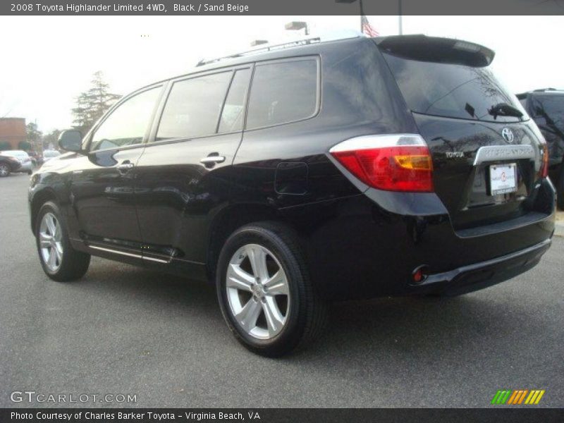 Black / Sand Beige 2008 Toyota Highlander Limited 4WD