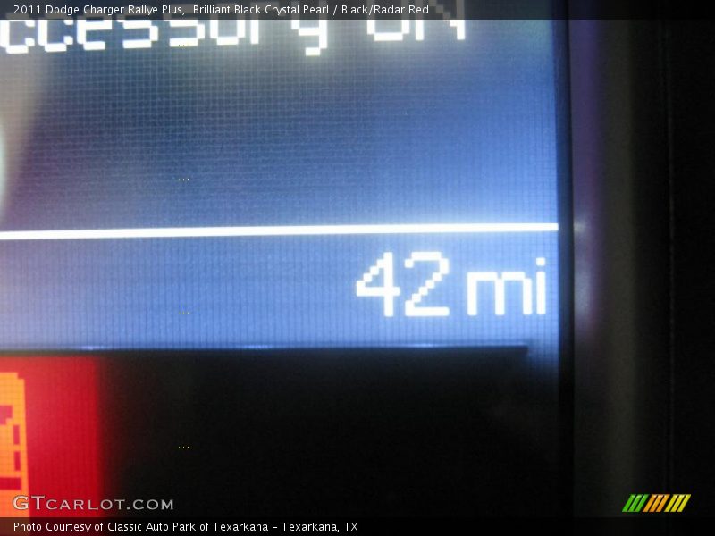 Brilliant Black Crystal Pearl / Black/Radar Red 2011 Dodge Charger Rallye Plus