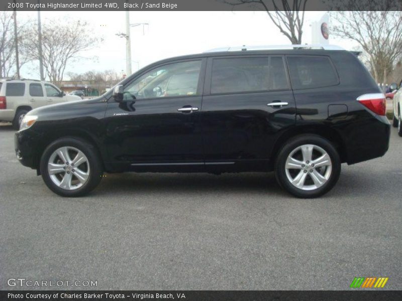 Black / Sand Beige 2008 Toyota Highlander Limited 4WD