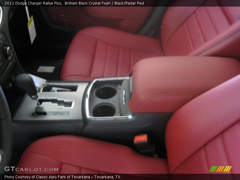 Brilliant Black Crystal Pearl / Black/Radar Red 2011 Dodge Charger Rallye Plus