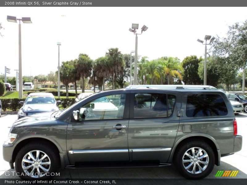 Silver Graphite Gray / Stone 2008 Infiniti QX 56