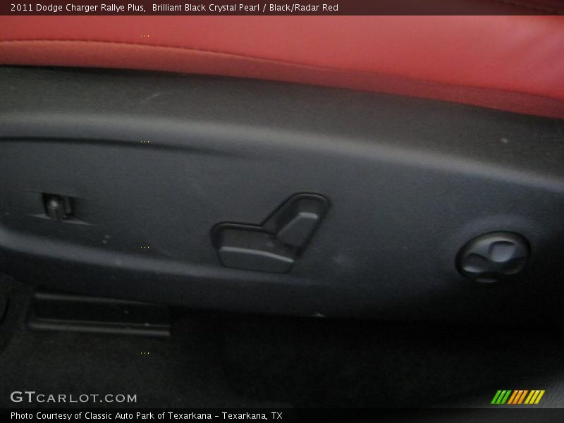 Brilliant Black Crystal Pearl / Black/Radar Red 2011 Dodge Charger Rallye Plus
