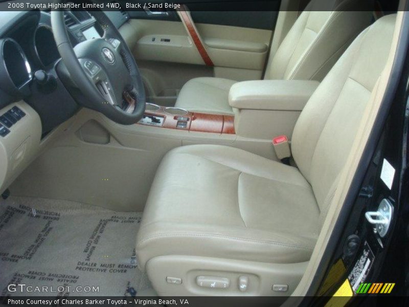 Black / Sand Beige 2008 Toyota Highlander Limited 4WD