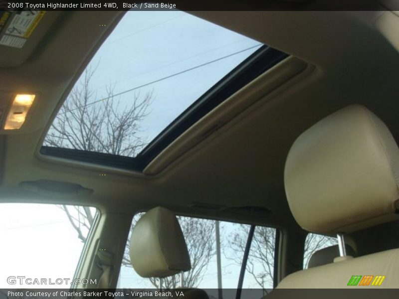 Black / Sand Beige 2008 Toyota Highlander Limited 4WD
