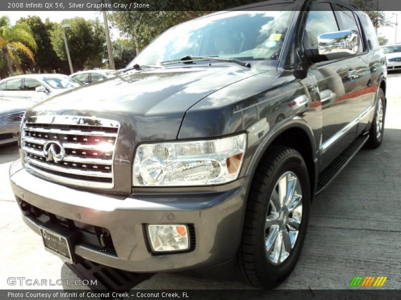 Silver Graphite Gray / Stone 2008 Infiniti QX 56