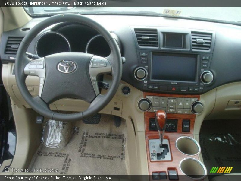 Black / Sand Beige 2008 Toyota Highlander Limited 4WD