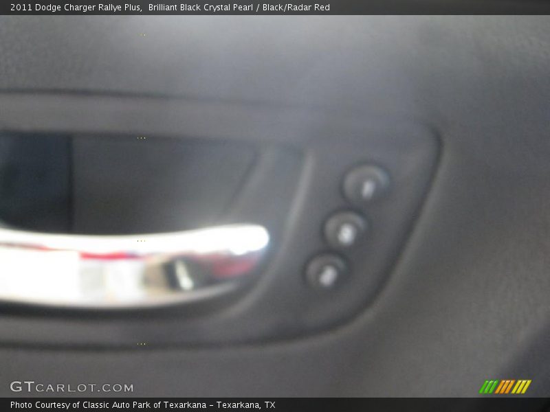Brilliant Black Crystal Pearl / Black/Radar Red 2011 Dodge Charger Rallye Plus