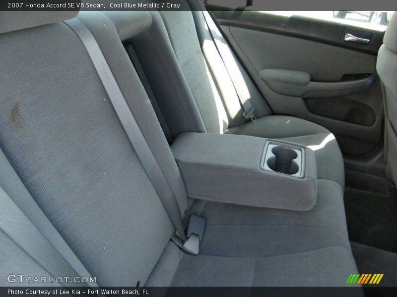 Cool Blue Metallic / Gray 2007 Honda Accord SE V6 Sedan