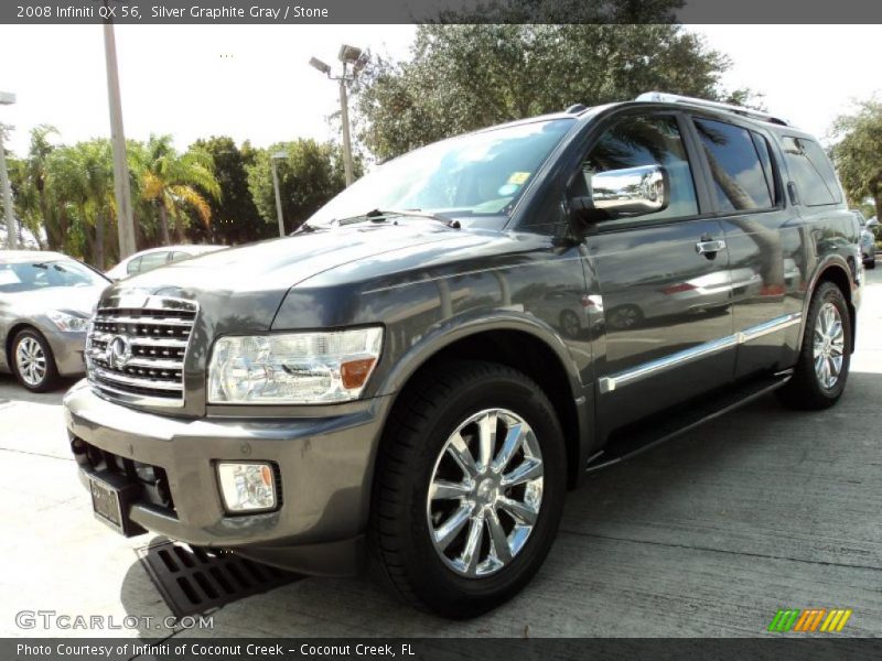 Silver Graphite Gray / Stone 2008 Infiniti QX 56