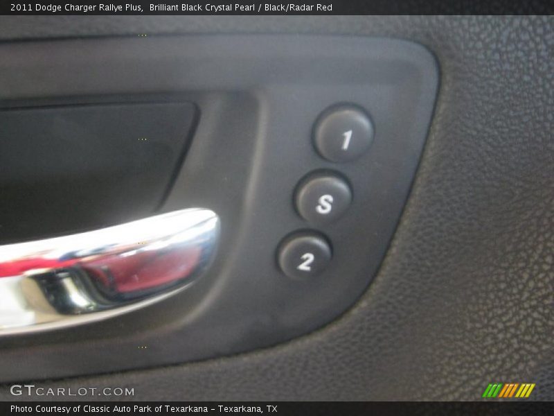 Brilliant Black Crystal Pearl / Black/Radar Red 2011 Dodge Charger Rallye Plus