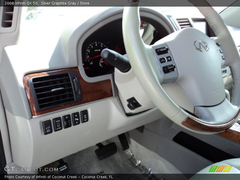 Silver Graphite Gray / Stone 2008 Infiniti QX 56