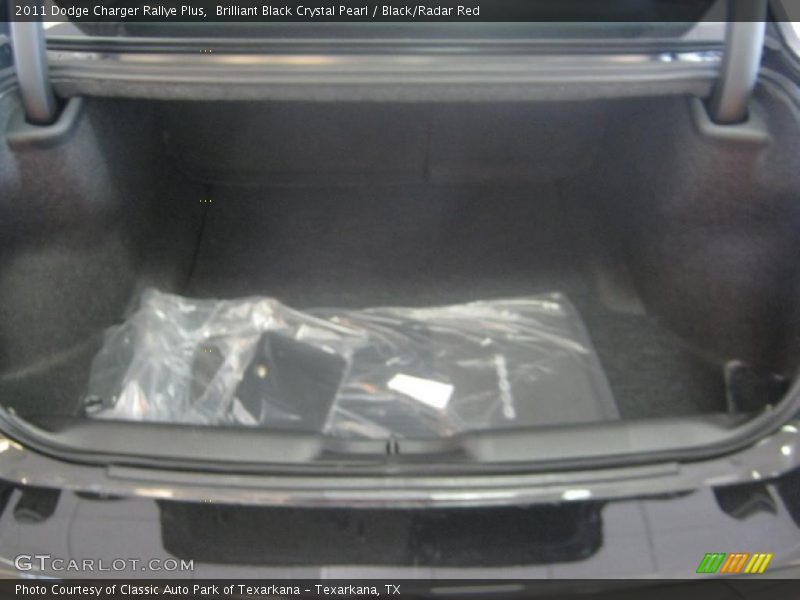 Brilliant Black Crystal Pearl / Black/Radar Red 2011 Dodge Charger Rallye Plus