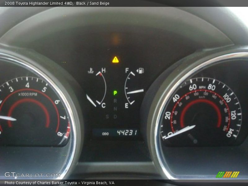 Black / Sand Beige 2008 Toyota Highlander Limited 4WD