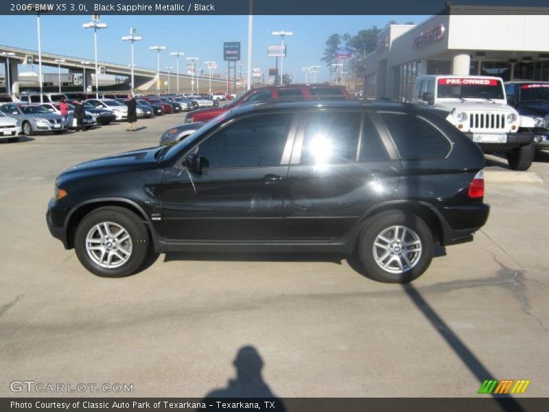 Black Sapphire Metallic / Black 2006 BMW X5 3.0i