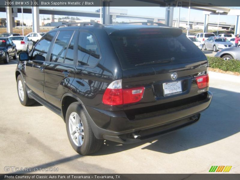 Black Sapphire Metallic / Black 2006 BMW X5 3.0i