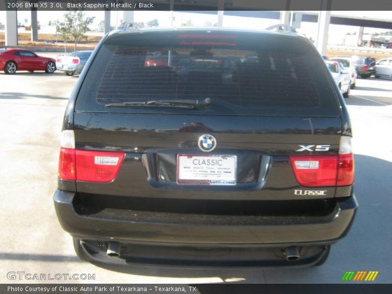 Black Sapphire Metallic / Black 2006 BMW X5 3.0i