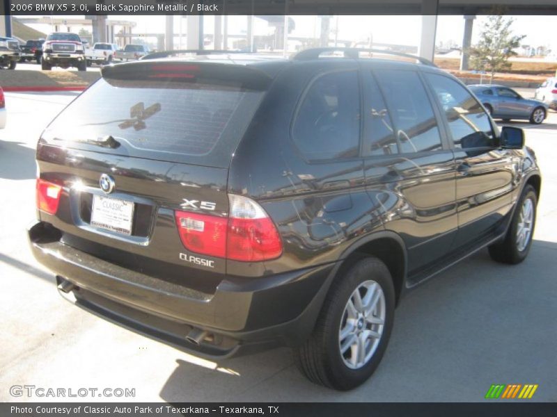 Black Sapphire Metallic / Black 2006 BMW X5 3.0i