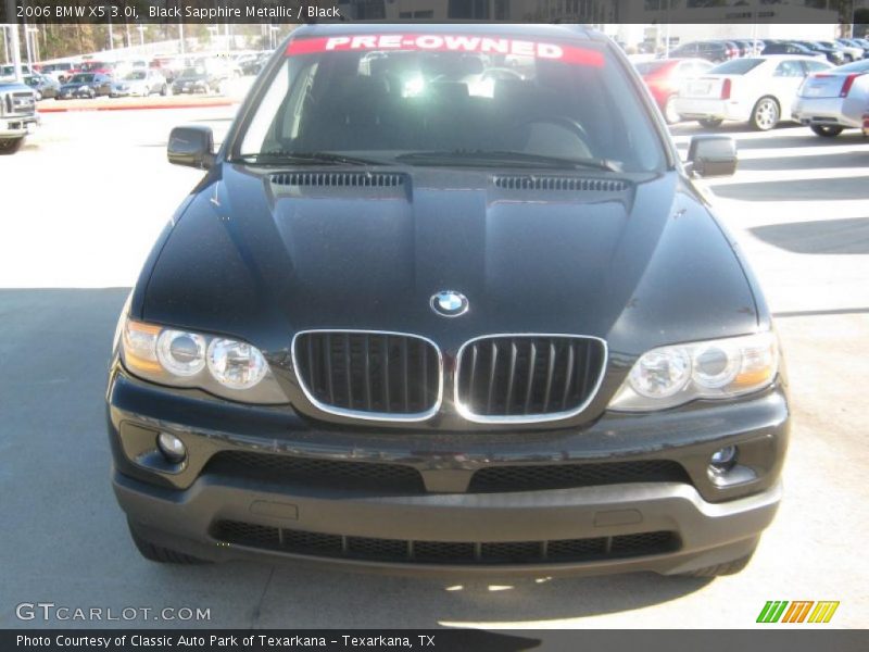 Black Sapphire Metallic / Black 2006 BMW X5 3.0i