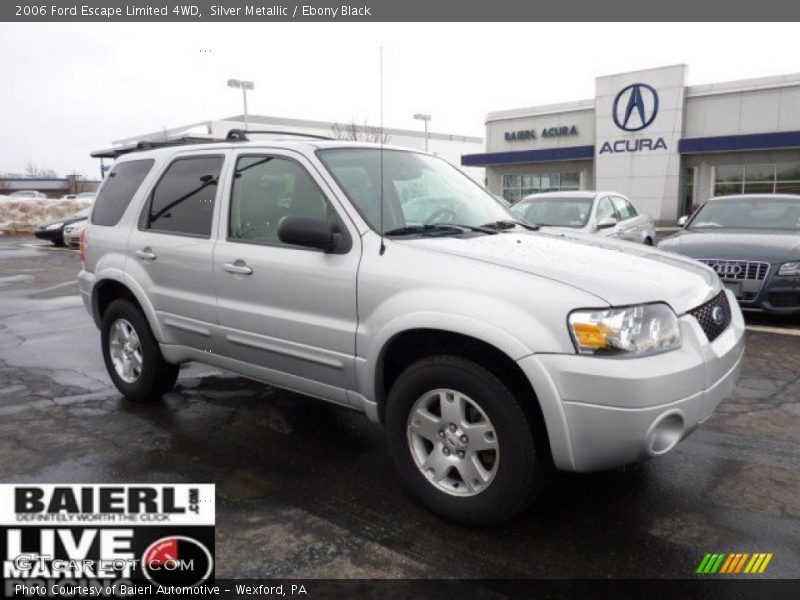 Silver Metallic / Ebony Black 2006 Ford Escape Limited 4WD