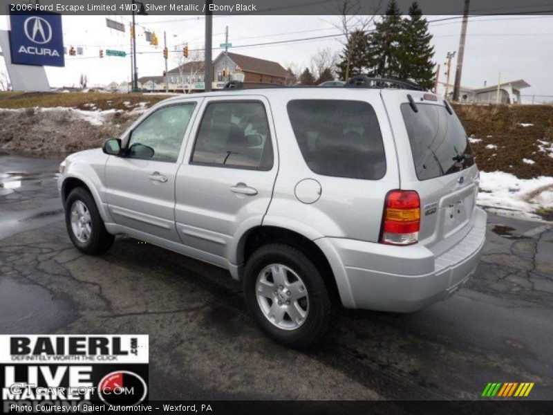 Silver Metallic / Ebony Black 2006 Ford Escape Limited 4WD