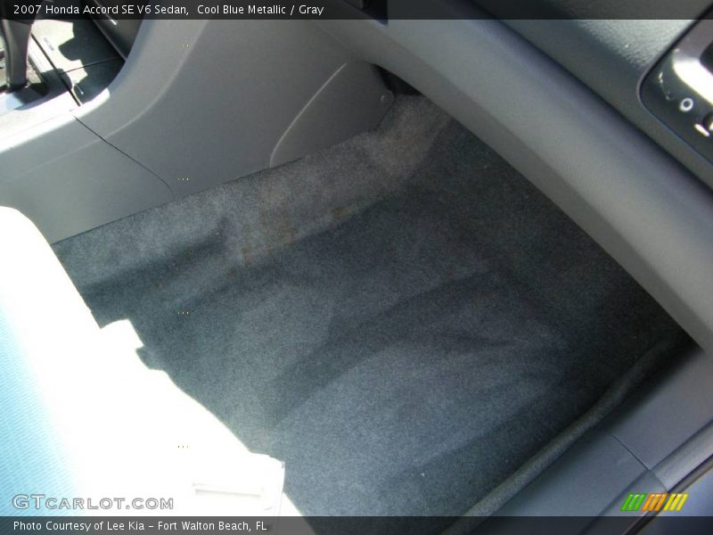 Cool Blue Metallic / Gray 2007 Honda Accord SE V6 Sedan