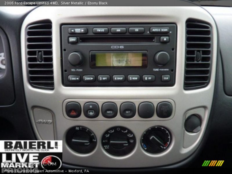 Silver Metallic / Ebony Black 2006 Ford Escape Limited 4WD