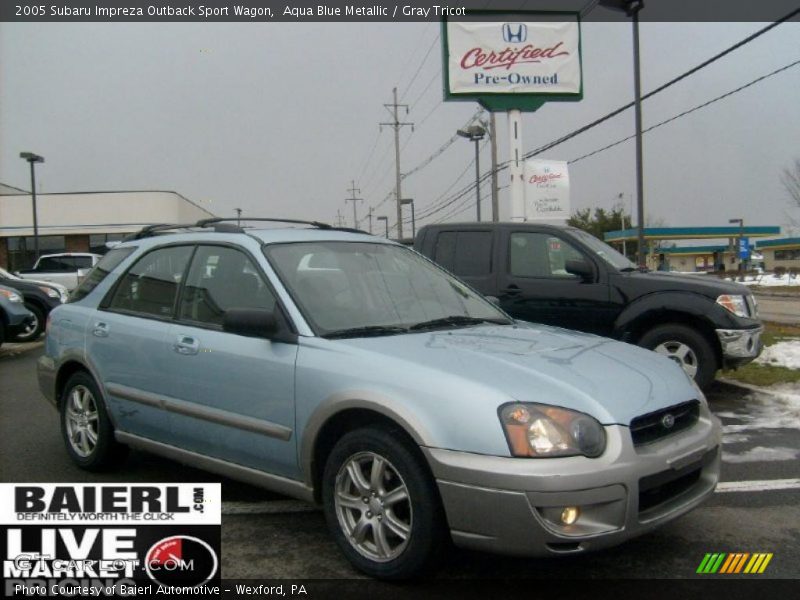 Aqua Blue Metallic / Gray Tricot 2005 Subaru Impreza Outback Sport Wagon