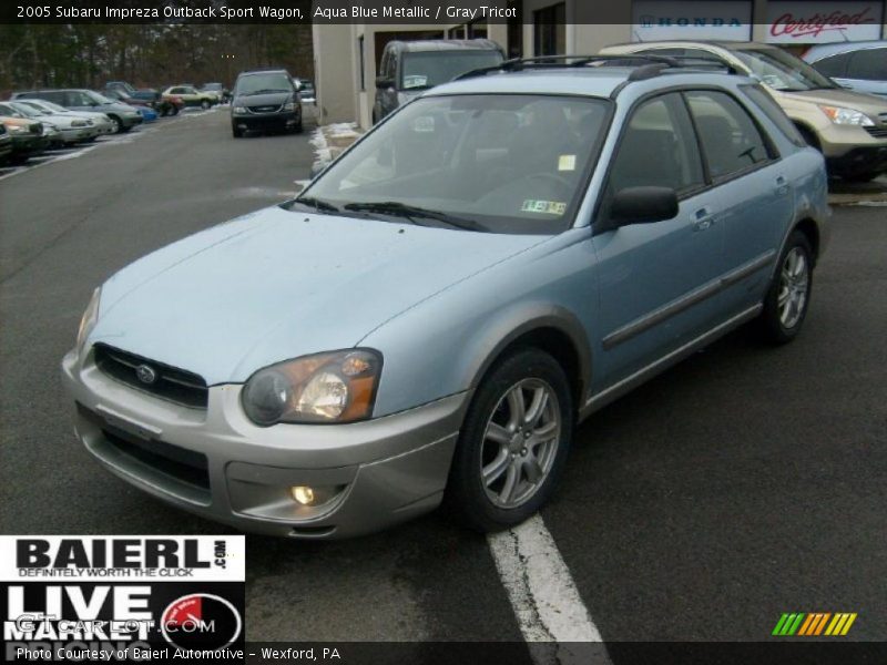 Aqua Blue Metallic / Gray Tricot 2005 Subaru Impreza Outback Sport Wagon