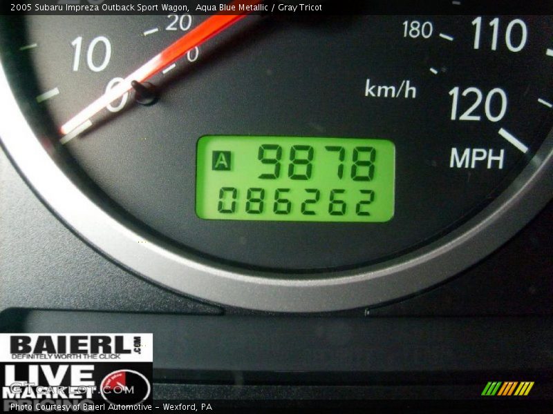 Aqua Blue Metallic / Gray Tricot 2005 Subaru Impreza Outback Sport Wagon