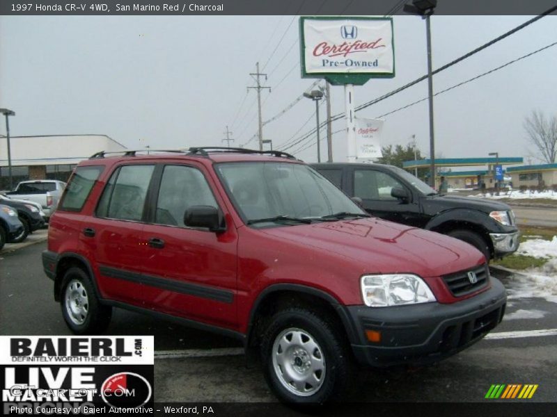 San Marino Red / Charcoal 1997 Honda CR-V 4WD