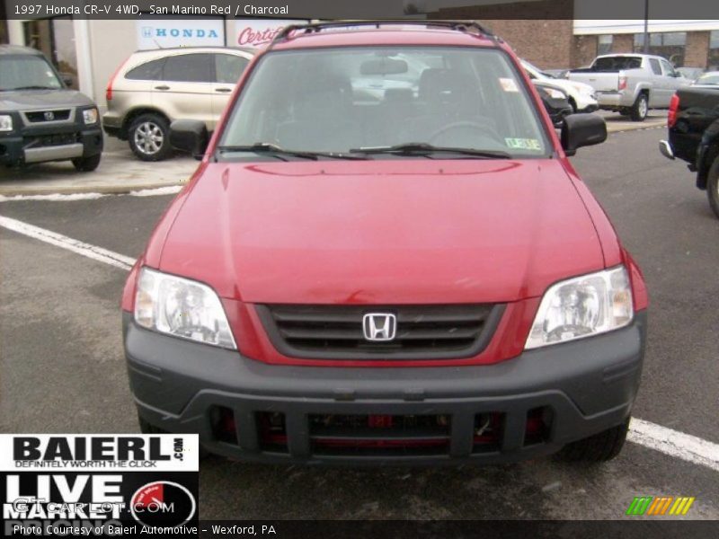 San Marino Red / Charcoal 1997 Honda CR-V 4WD