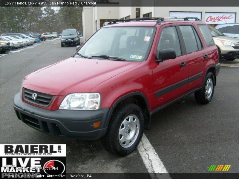 San Marino Red / Charcoal 1997 Honda CR-V 4WD