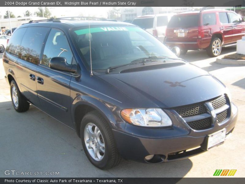 Midnight Blue Pearl / Medium Slate Gray 2004 Dodge Grand Caravan EX
