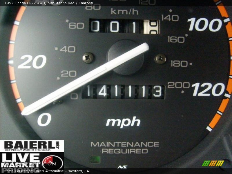 San Marino Red / Charcoal 1997 Honda CR-V 4WD