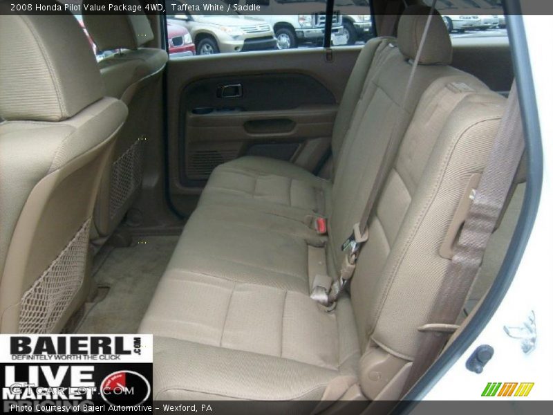 Taffeta White / Saddle 2008 Honda Pilot Value Package 4WD