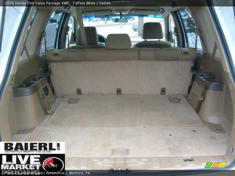 Taffeta White / Saddle 2008 Honda Pilot Value Package 4WD