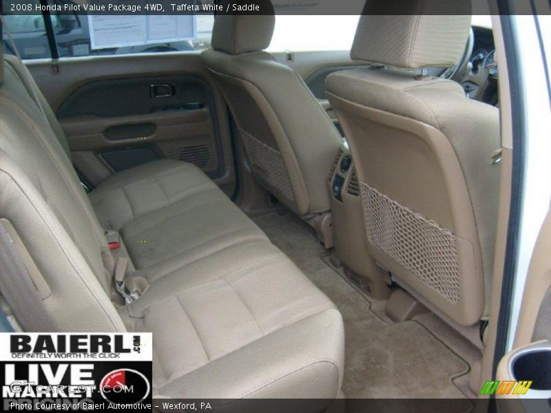 Taffeta White / Saddle 2008 Honda Pilot Value Package 4WD