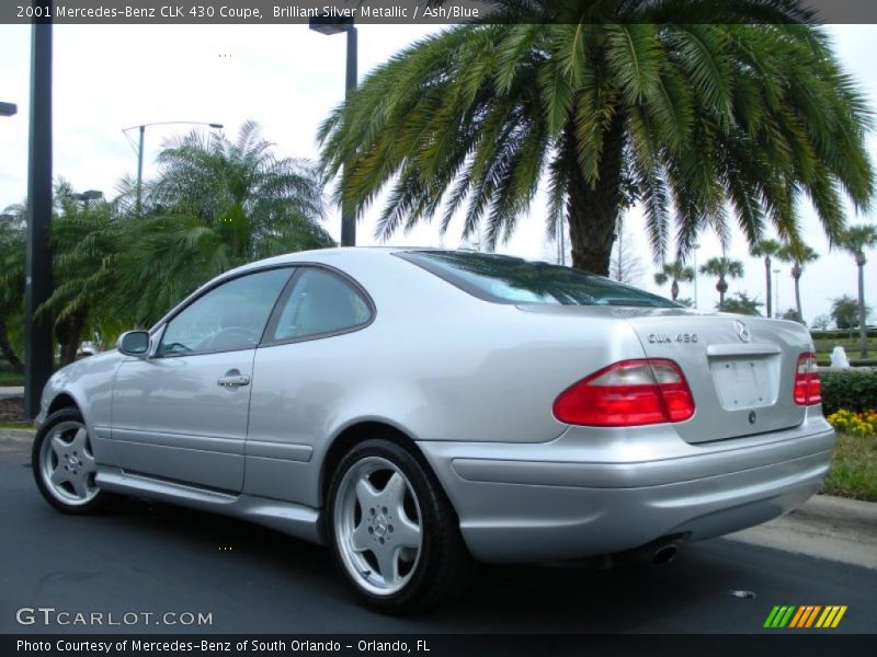 Brilliant Silver Metallic / Ash/Blue 2001 Mercedes-Benz CLK 430 Coupe