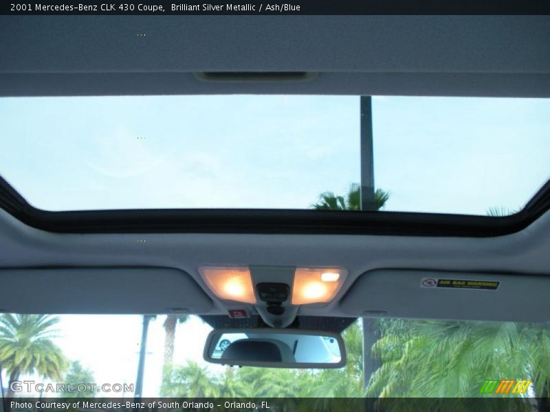 Brilliant Silver Metallic / Ash/Blue 2001 Mercedes-Benz CLK 430 Coupe