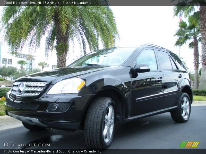 Black / Macadamia 2008 Mercedes-Benz ML 350 4Matic
