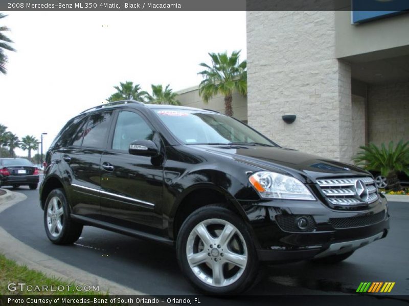 Black / Macadamia 2008 Mercedes-Benz ML 350 4Matic