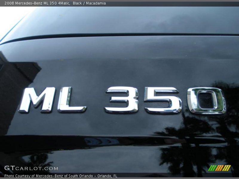 Black / Macadamia 2008 Mercedes-Benz ML 350 4Matic