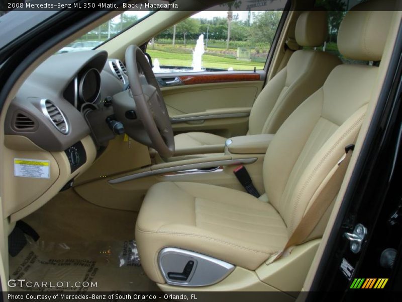 Black / Macadamia 2008 Mercedes-Benz ML 350 4Matic